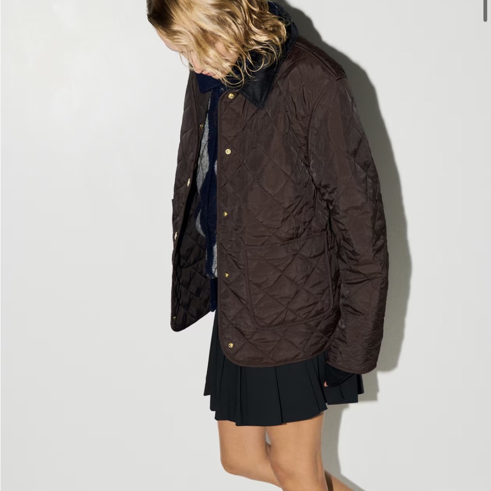 H&M Dark Brown Quilted Jacket - Picture 3 of 5
